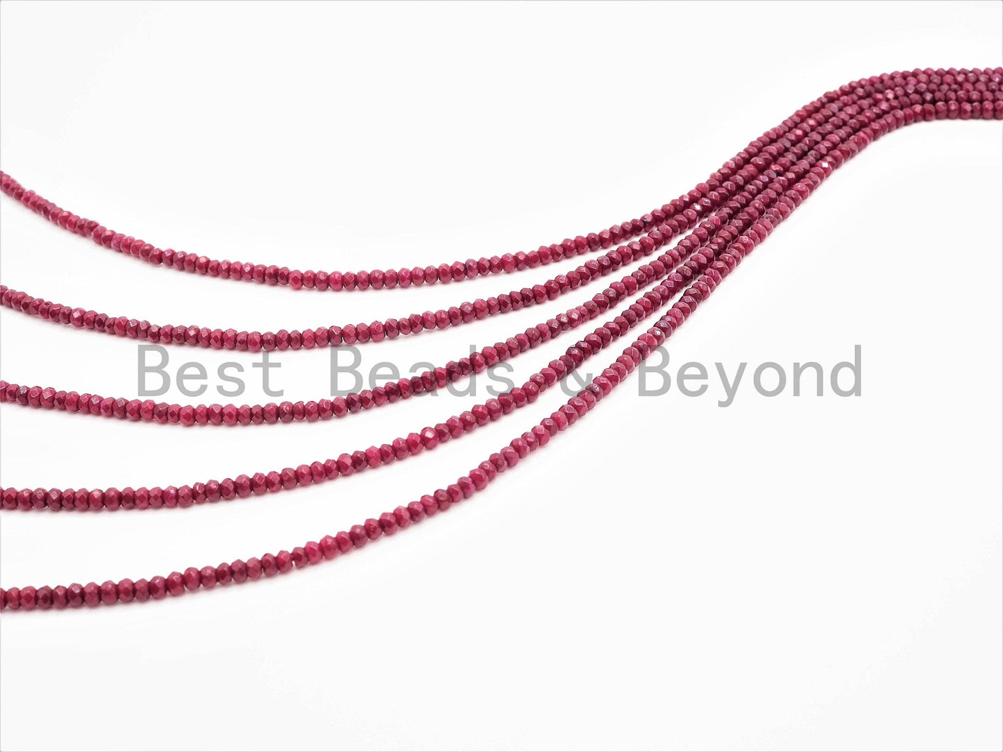 2x3mm/2x4mm Faceted Rondelle Dyed Ruby Jade beads,Red Gemstone beads, Ruby Jade Beads, 15.5inch strand, SKU#U324