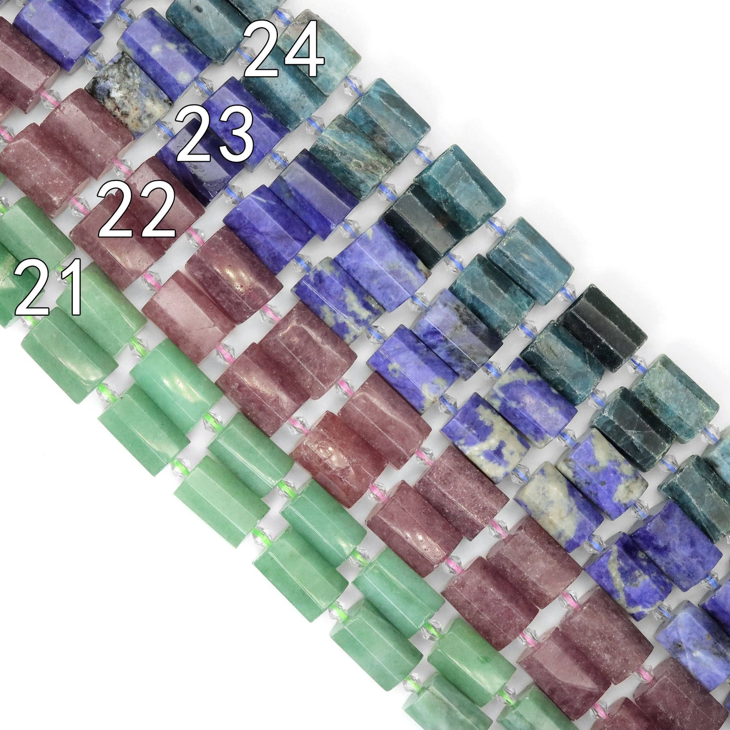 10x16mm Faceted Tube Beads, Sku#U1818