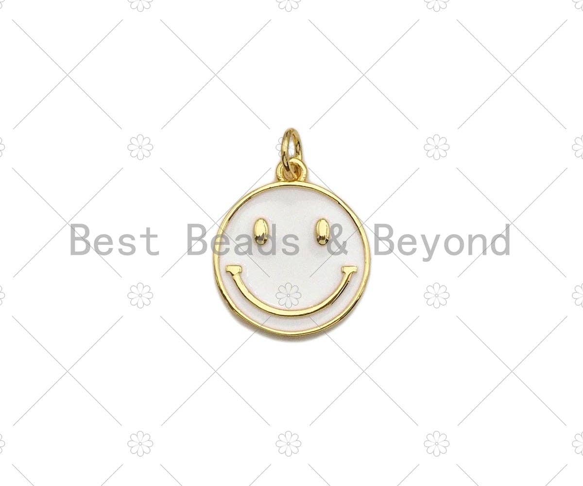 Colorful Cute Smiley Face Shape Charm, LK275