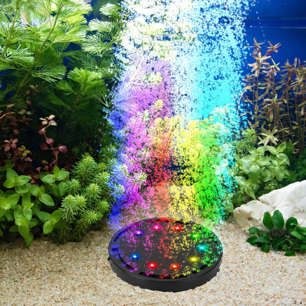 4インチ マルチカラーLED水槽用エアバブルランプ