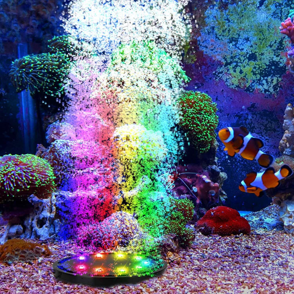 4インチ マルチカラーLED水槽用エアバブルランプ