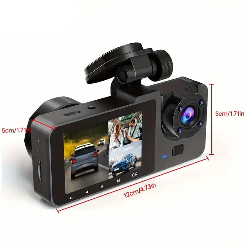 3-Channel 4K UHD Dash Cam Front, Rear and Inside with 32GB SD Card