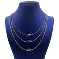 14K イエローゴールド ロープダイヤモンドカットチェーンネックレス