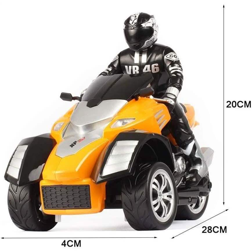 Moto RC cascadeuse de course à 3 roues, 4x4 tout-terrain