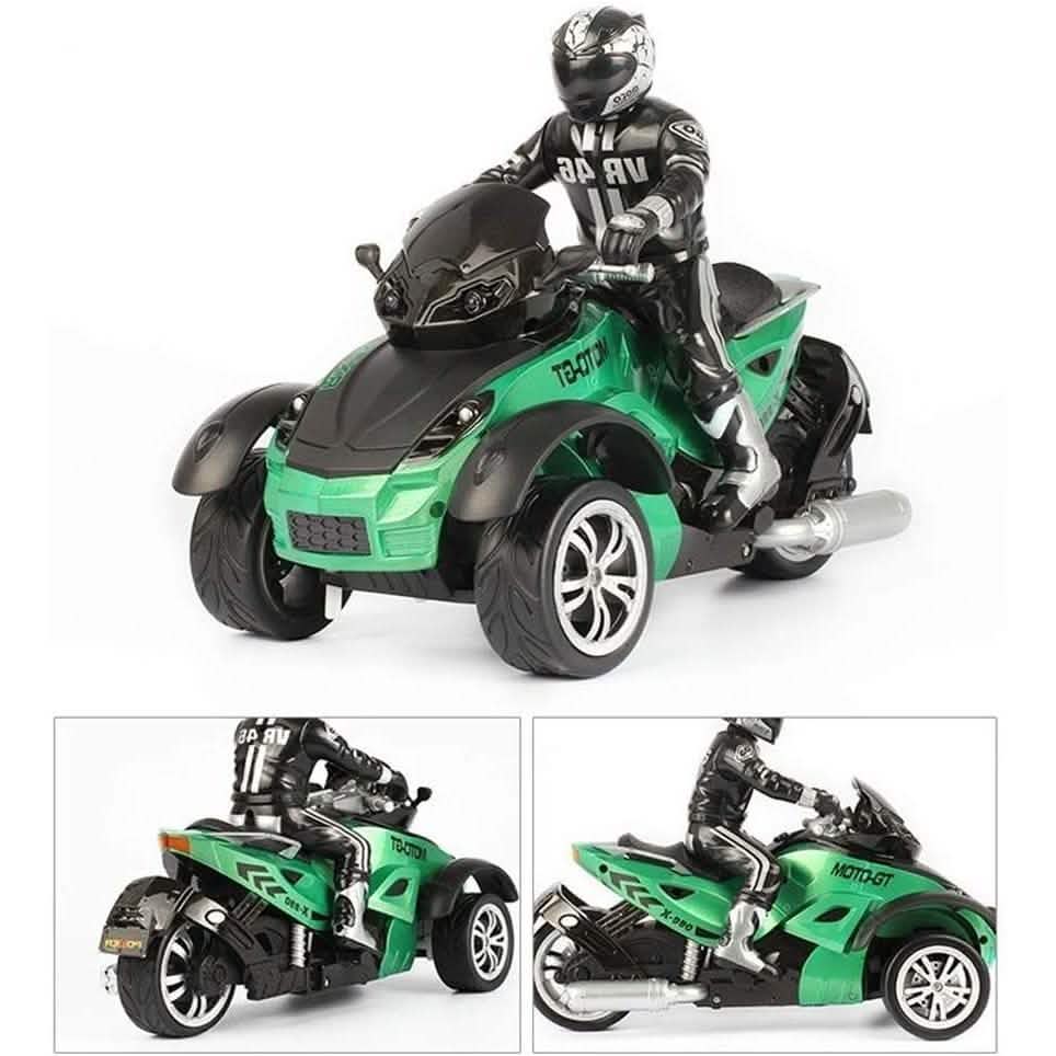 Moto RC cascadeuse de course à 3 roues, 4x4 tout-terrain