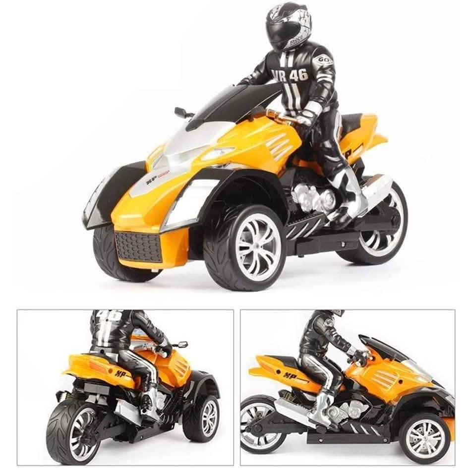 Moto RC cascadeuse de course à 3 roues, 4x4 tout-terrain