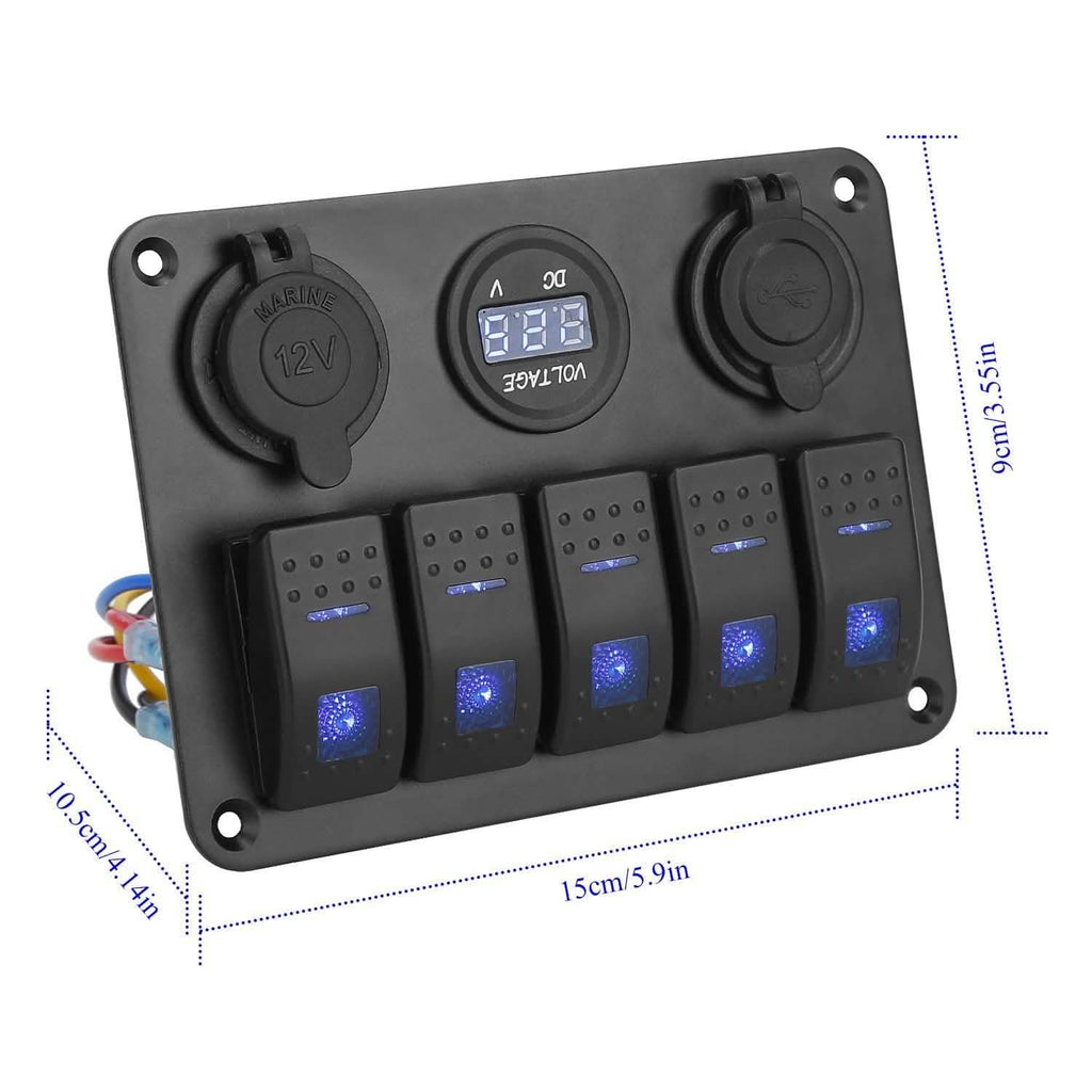 5 Gang Marine Panel Switch