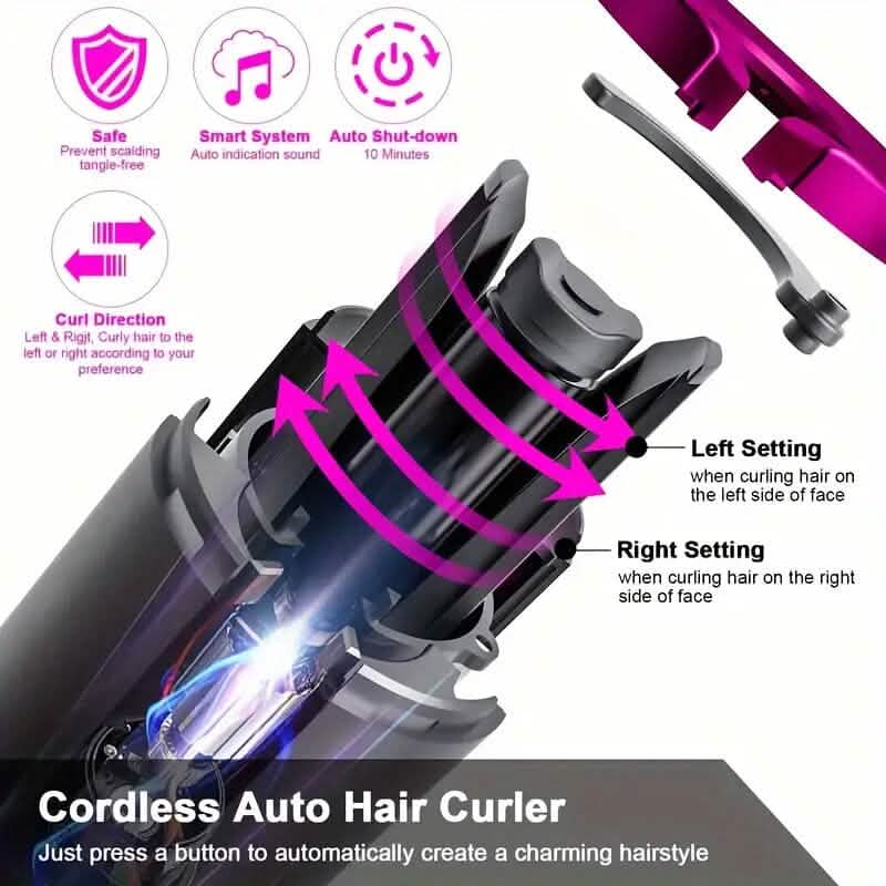 5 Heat Settings Auto-Curler for Luscious Locks