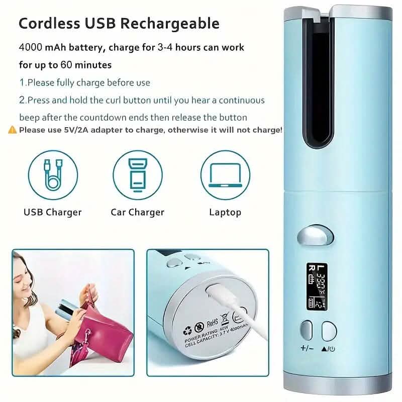 5 Heat Settings Auto-Curler for Luscious Locks