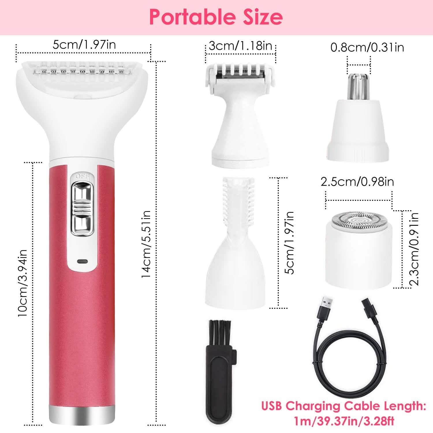 Rasoir électrique femme 5-en-1