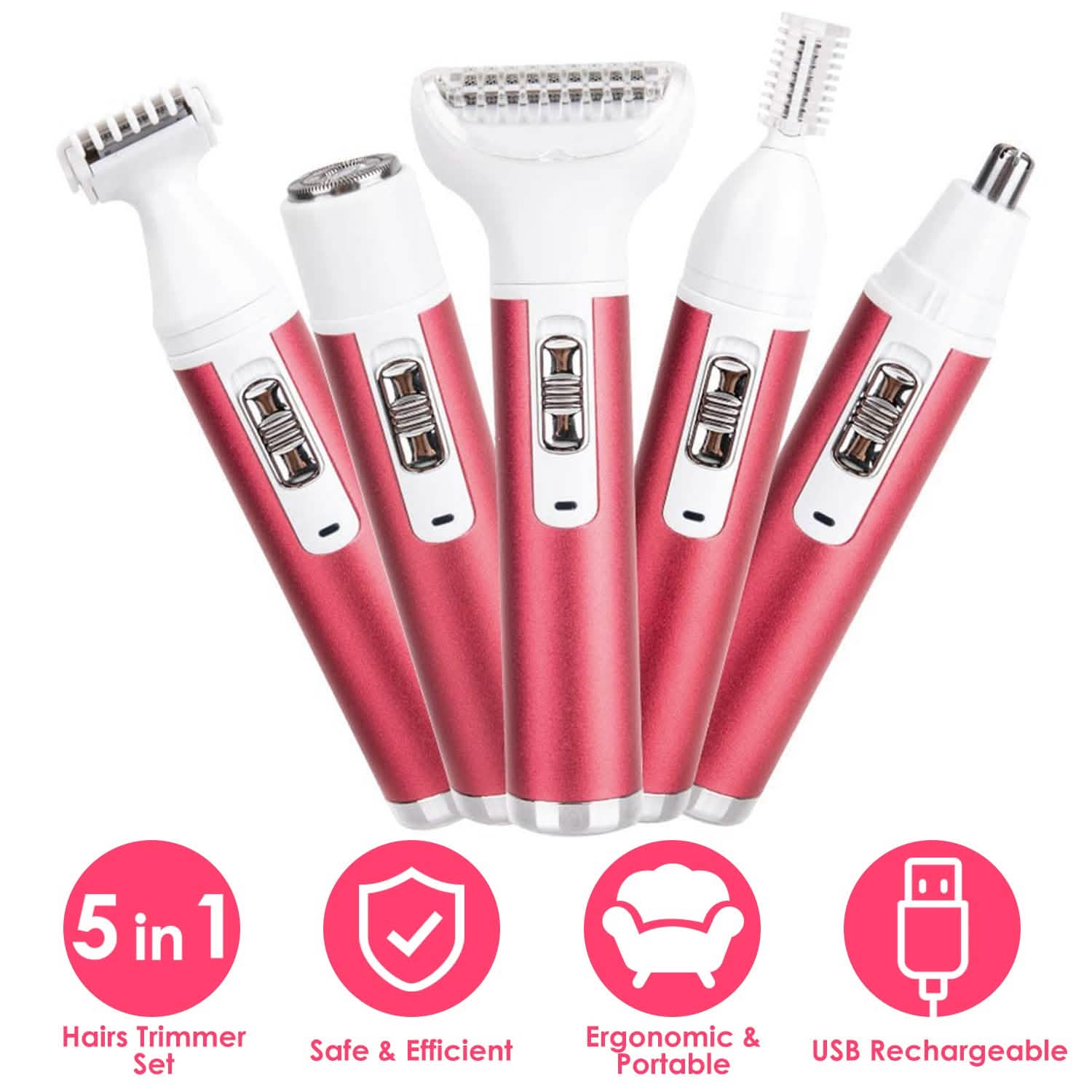 Rasoir électrique femme 5-en-1