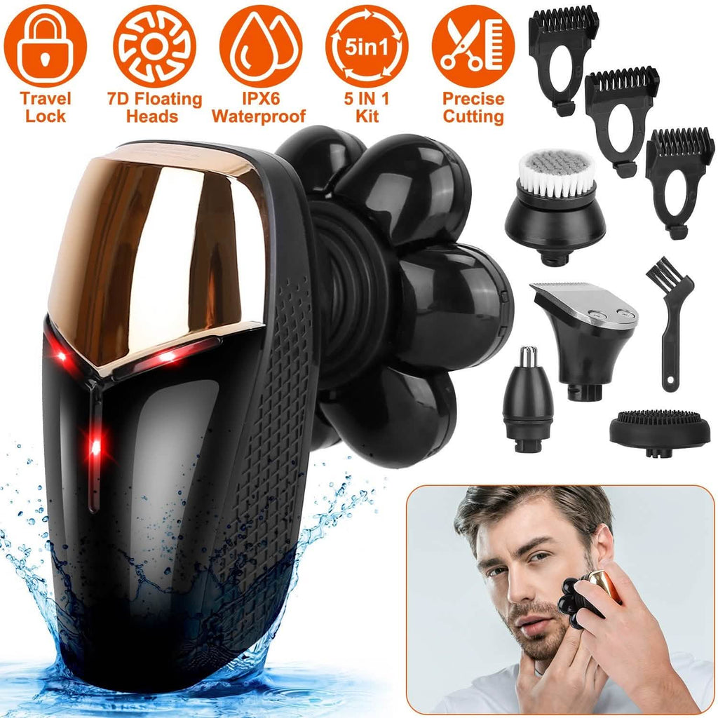 5-in-1 Rechargeable Cordless Trimmer Shaver Kit