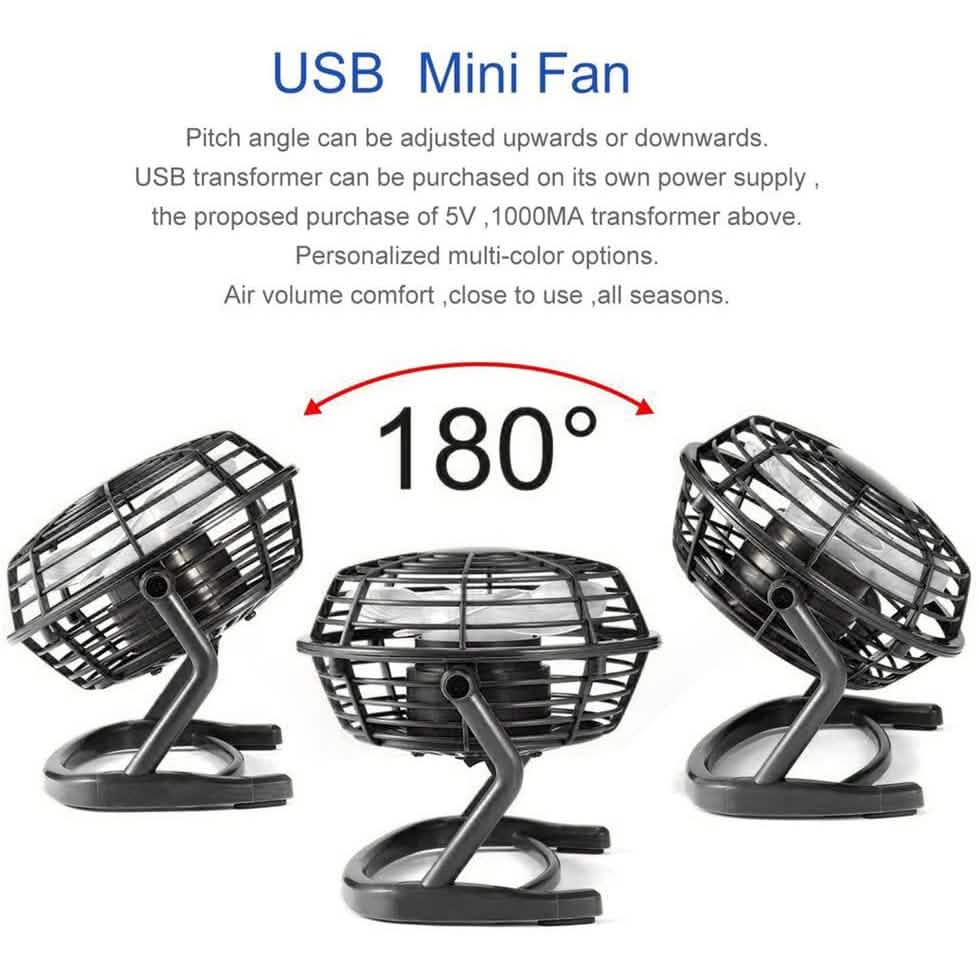 5インチ USBパーソナルデスクファン