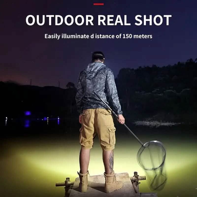 Lampe frontale à 5 LED, lumens élevés, super lumineuse, pour l'extérieur