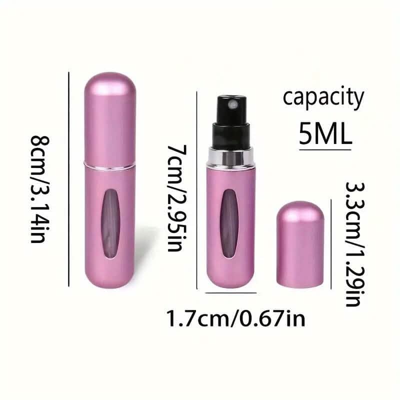 5-Pack: 0.17 Oz Matte Mini Perfume Atomizers