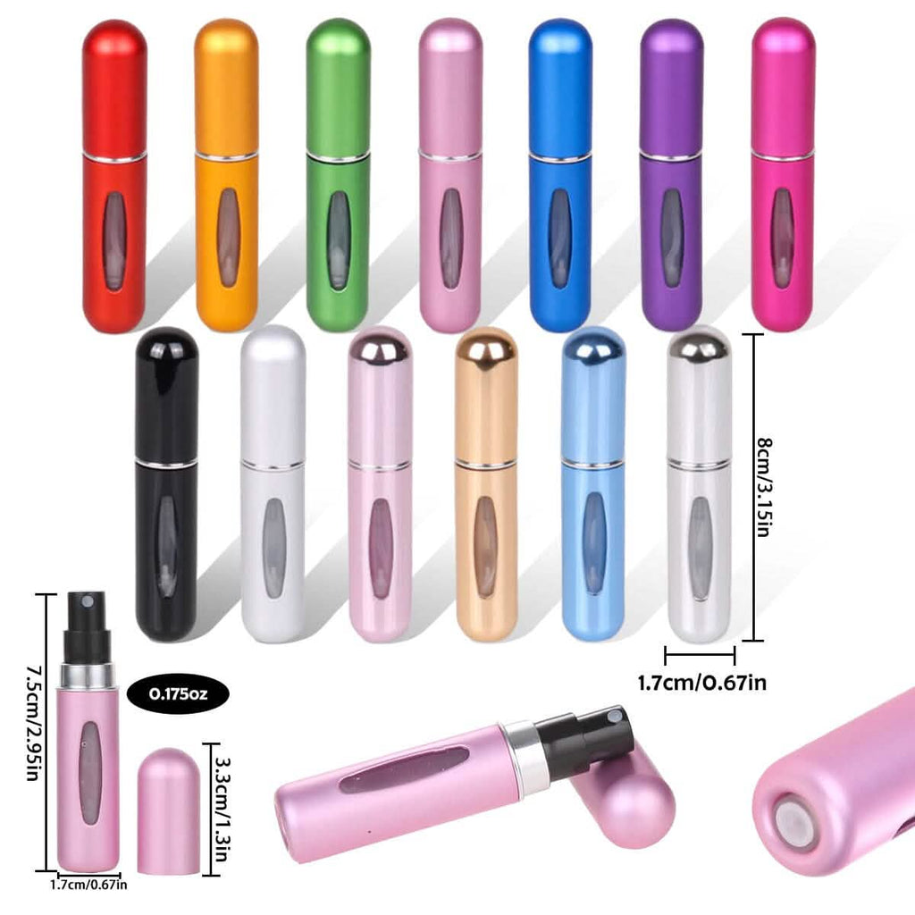 5-Pack: 0.17 Oz Matte Mini Perfume Atomizers