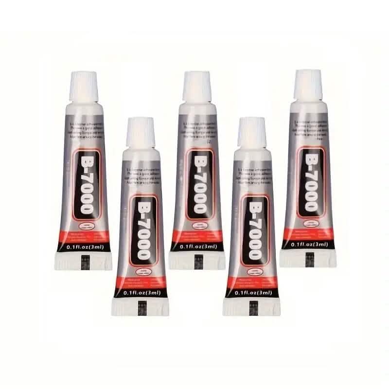 5-Pack: B-7000 Adhesive Glue for Jewelry, Plastic, Metal, Glass, Ceramic
