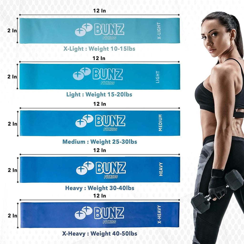 5個セット：Bunz フィットネスブーティーバンド