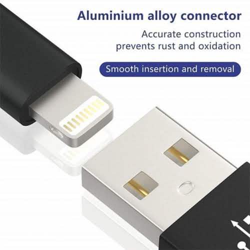 5-Pack: Heavy Duty Braided iPhone Lightning USB Cable Charger Cords
