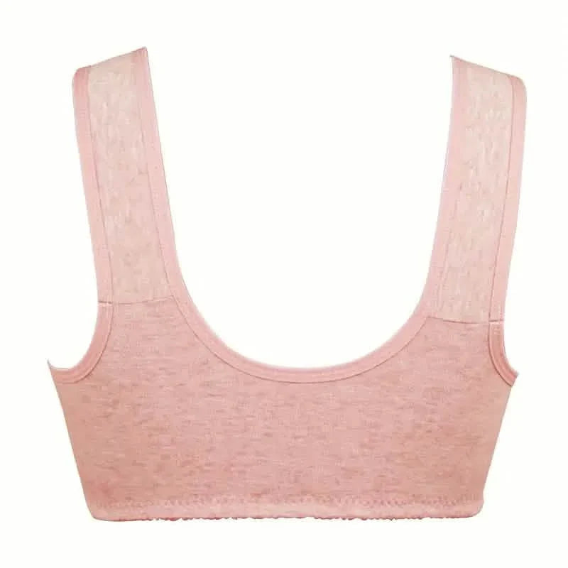 Lot de 5 : Soutien-gorge imprimé à boucle avant pour femme, grande taille, sans armature, pour femmes d'âge moyen et âgées