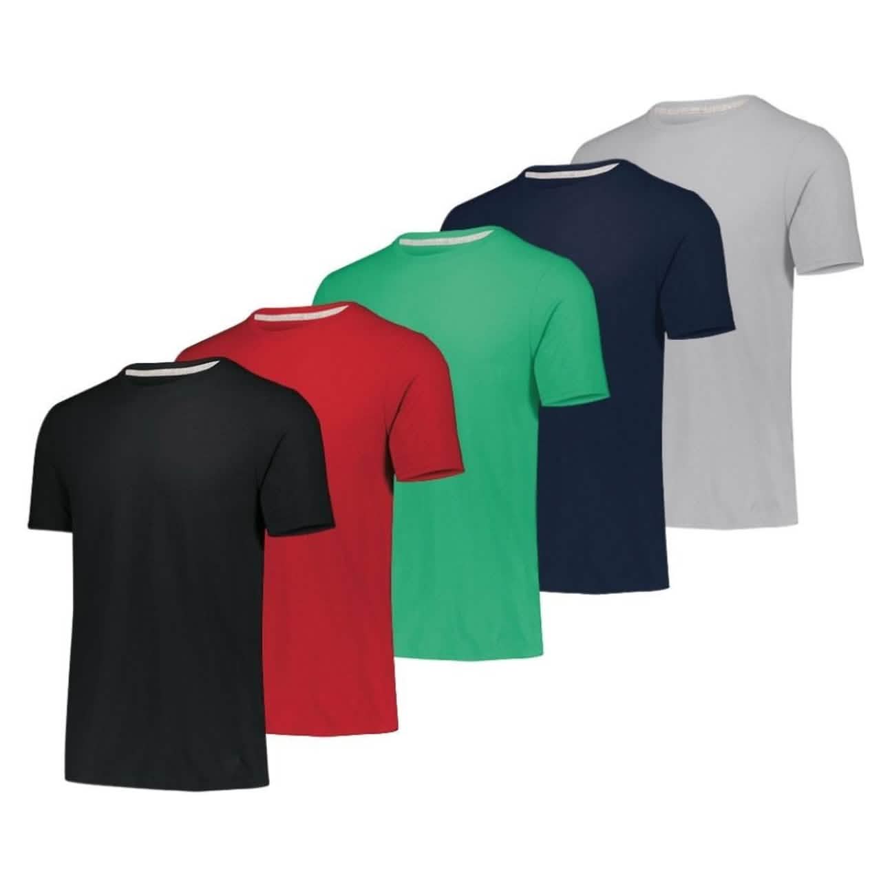 5枚セット：メンズ吸湿速乾アクティブパフォーマンスTシャツ