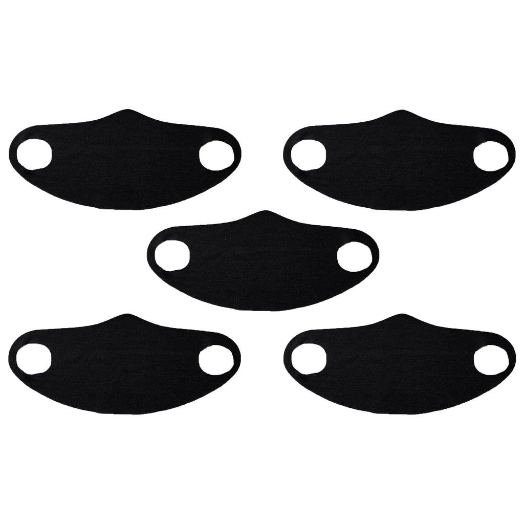 Lot de 5 : Masque facial sans couture en tissu extensible lavable et réutilisable pour hommes et femmes