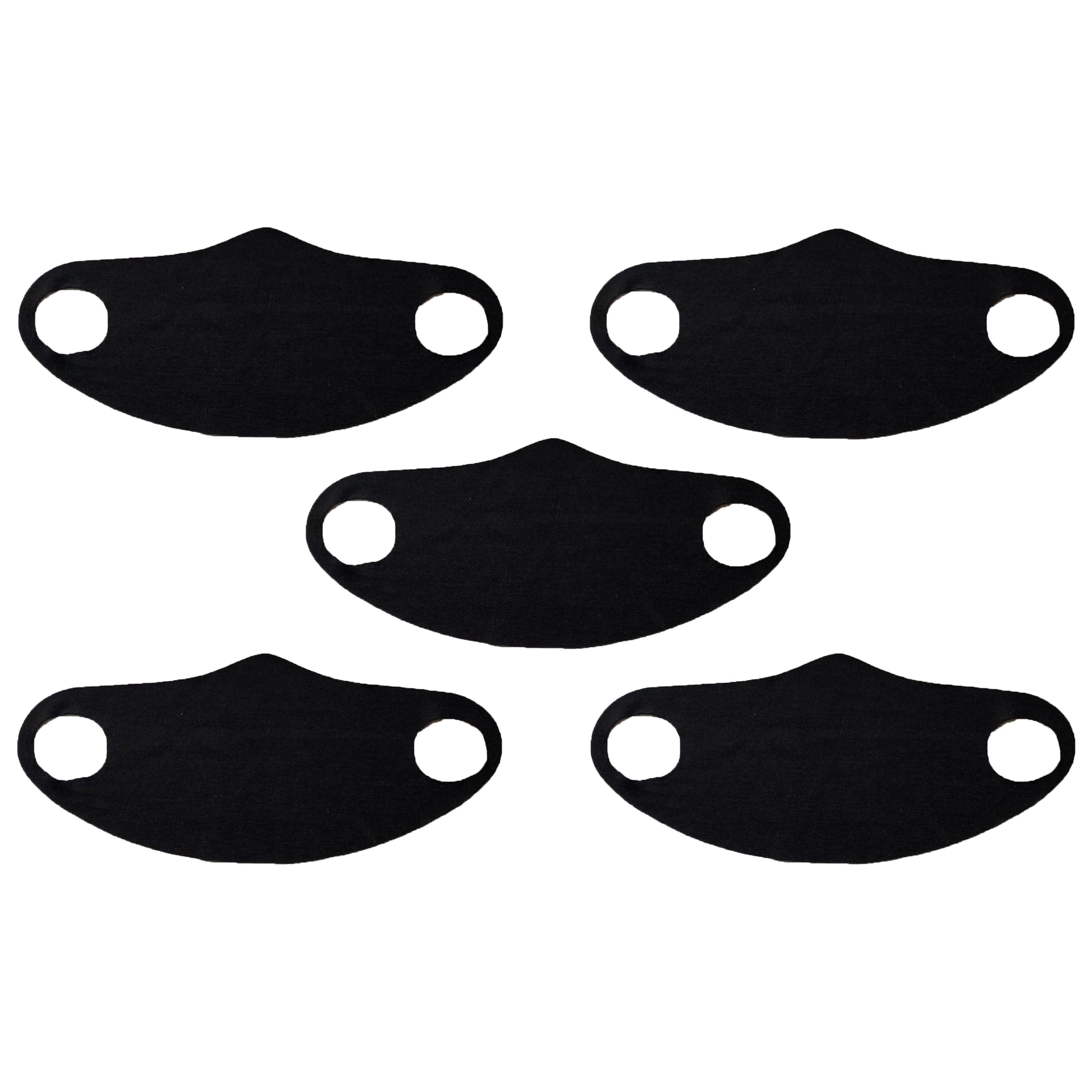 Lot de 5 : Masque facial sans couture en tissu extensible lavable et réutilisable pour hommes et femmes