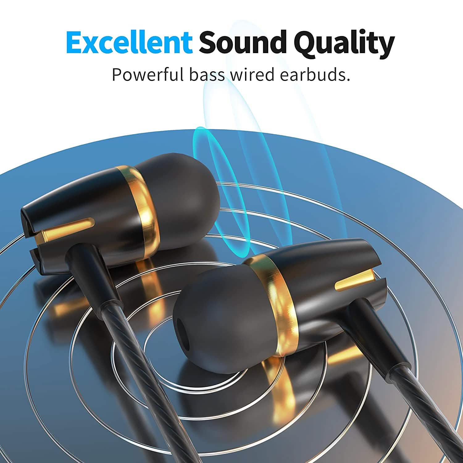 Paquet de 5 : Écouteurs filaires isolants intra-auriculaires avec microphone