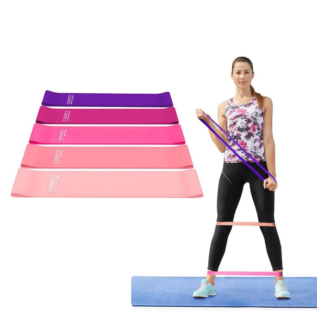 Lot de 5: Boucles d'exercice de précision pour le yoga et le fitness