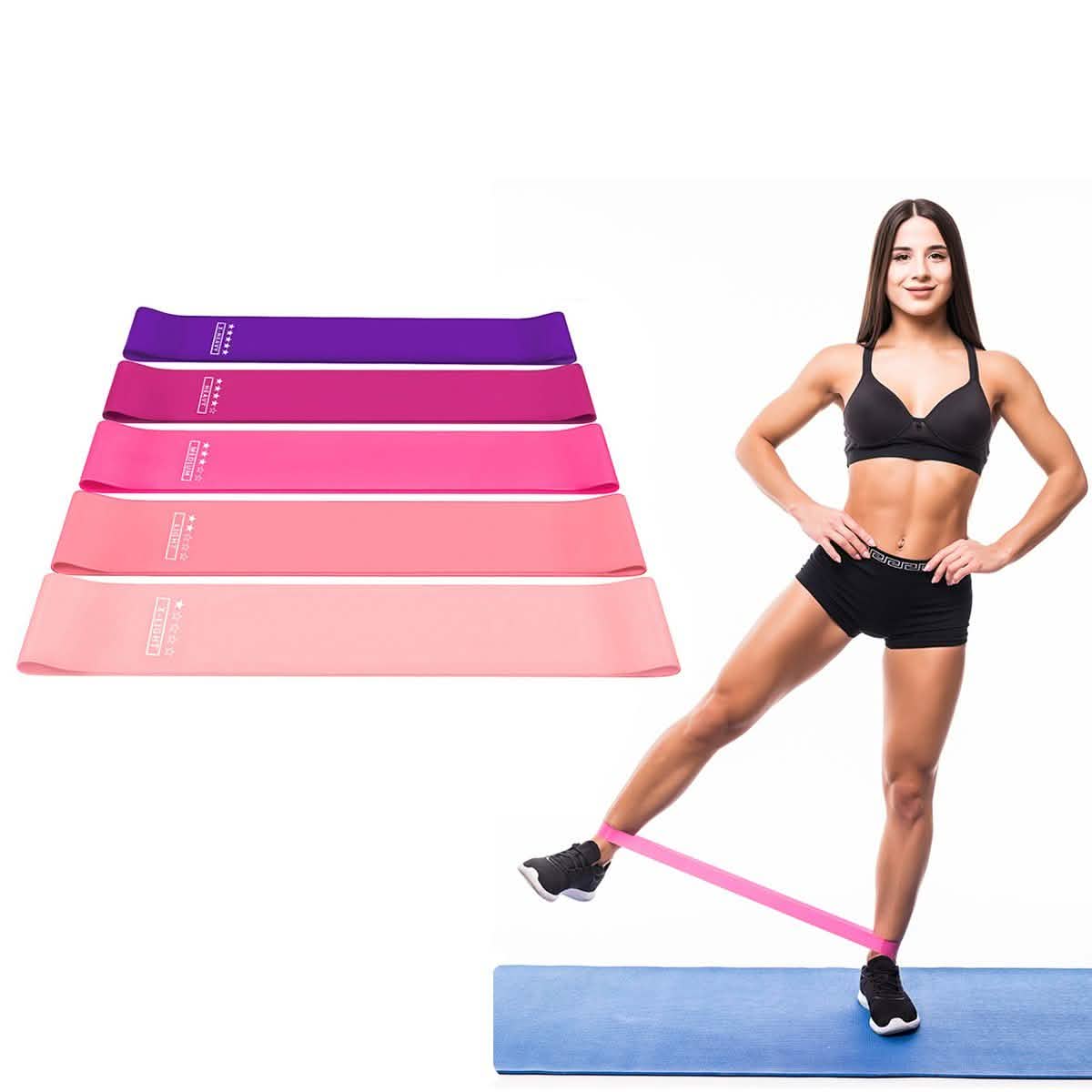 Lot de 5: Boucles d'exercice de précision pour le yoga et le fitness