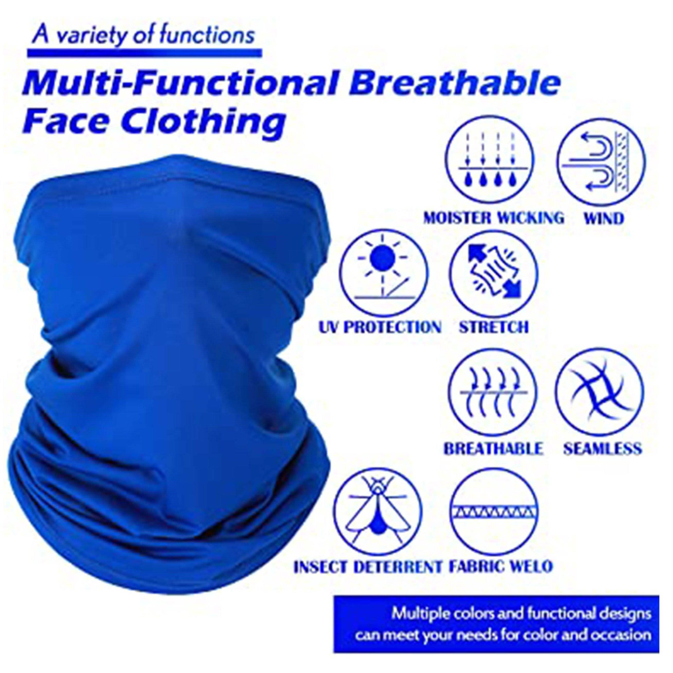 Lot de 5 : Bandana Écharpe de Cou Unisexe Anti-Humidité