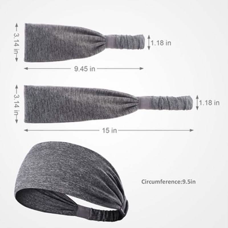 Lot de 5: Bandeau de sport et bracelet éponge unisexe