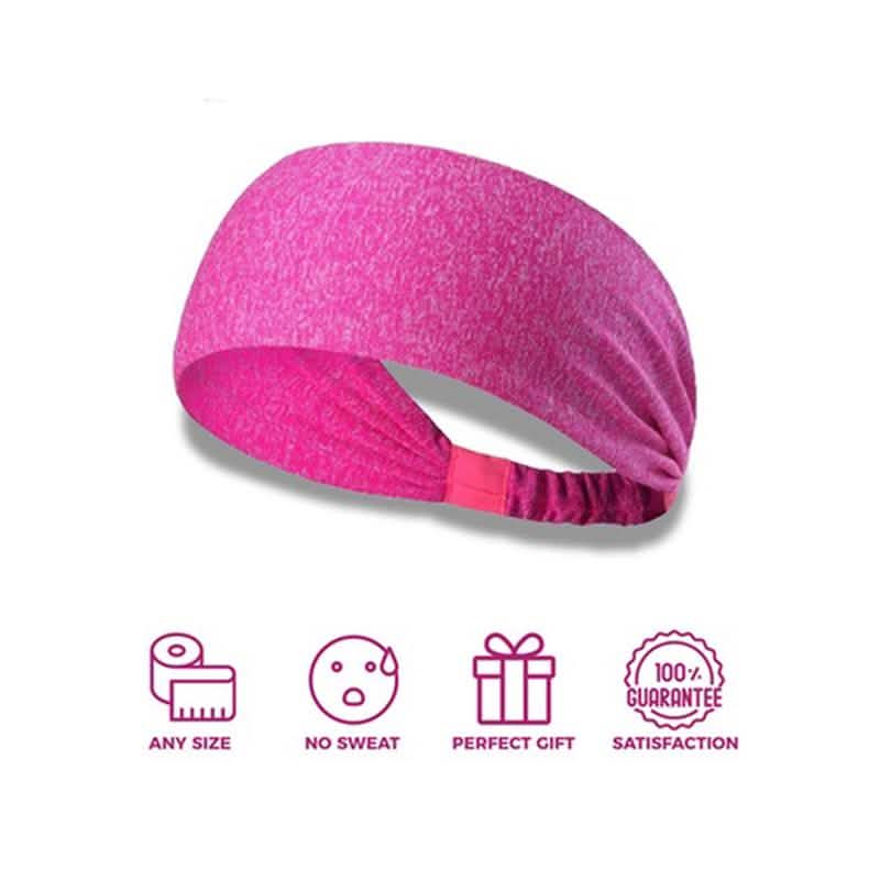 Lot de 5: Bandeau de sport et bracelet éponge unisexe