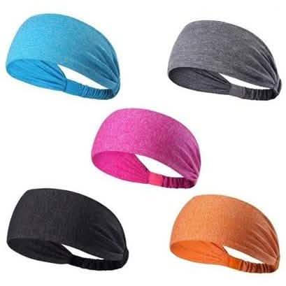 Lot de 5: Bandeau de sport et bracelet éponge unisexe