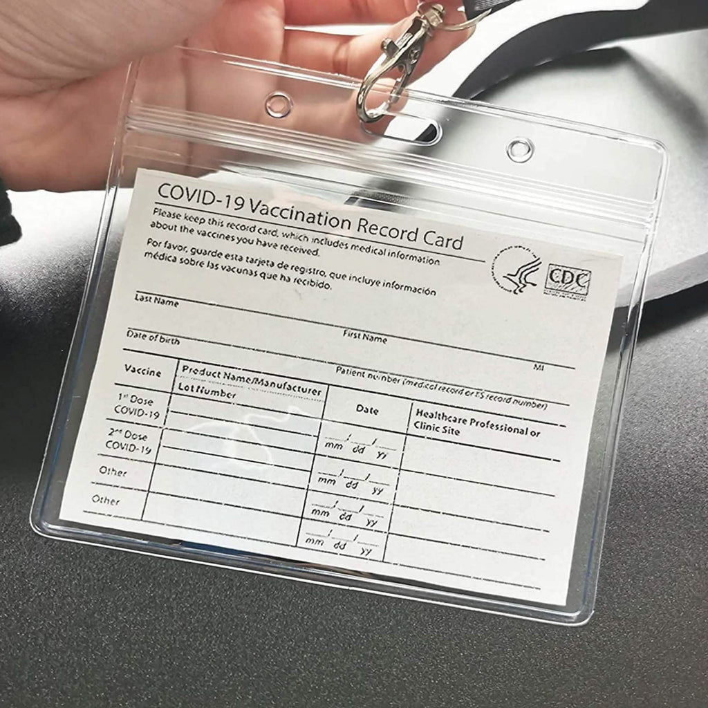 5-Pack: Waterproof Clear Sleeve CDC Vaccination Card Immunization Record Holder