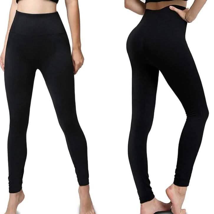 Lot de 5 : Legging taille haute doublé polaire pour femme
