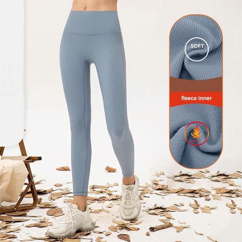 Lot de 5 : Legging taille haute doublé polaire pour femme
