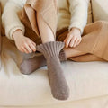 5-Pairs: Women's Stockings & Hosiery Simple Solid Thickened Socks