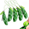 Lot de 5 : jouet à presser en forme de porte-clés Edamame