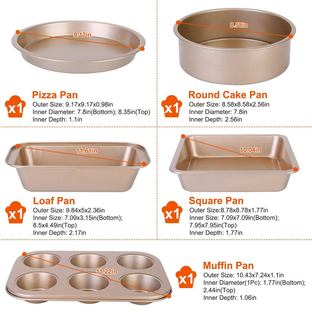 5-Piece: Nonstick Bakeware Set