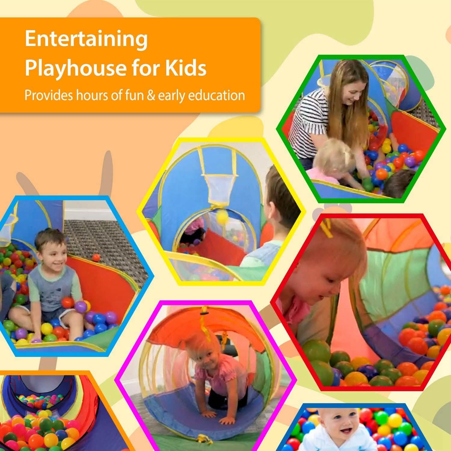 5 pièces : Tentes de jeu et piscine à balles pour enfants pop-up