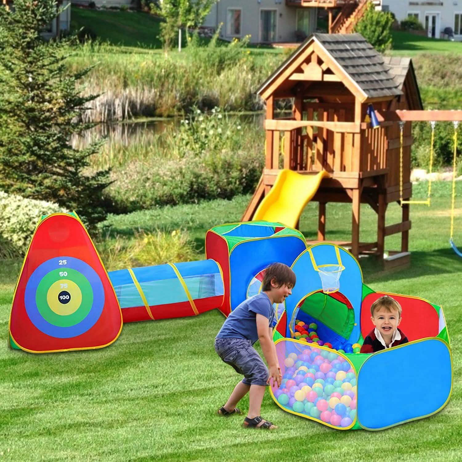 5 pièces : Tentes de jeu et piscine à balles pour enfants pop-up