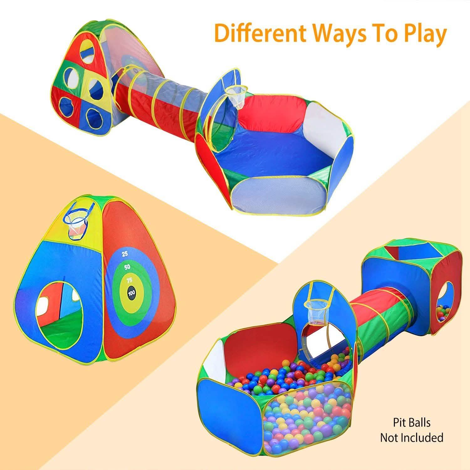 5 pièces : Tentes de jeu et piscine à balles pour enfants pop-up