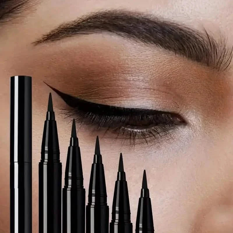 Ensemble de 5 pièces : Kit de stylos eye-liner liquide, séchage rapide, application douce, maquillage waterproof et résistant à la transpiration