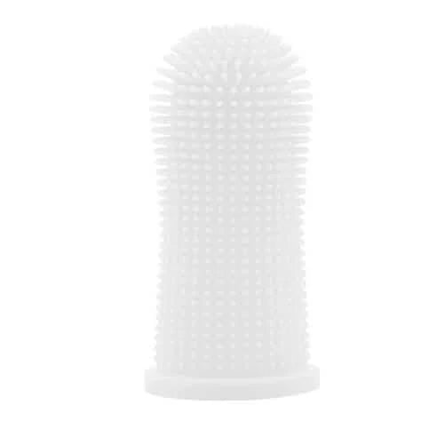 Lot de 5 : Brosse à dents à doigt super douce en silicone pour animaux de compagnie