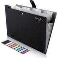 Chemise à 5 compartiments avec étiquettes, organisateur de documents extensible format Lettre