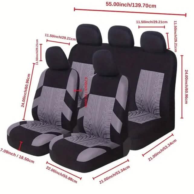 Housses de siège de voiture pour 5 sièges, ensemble complet