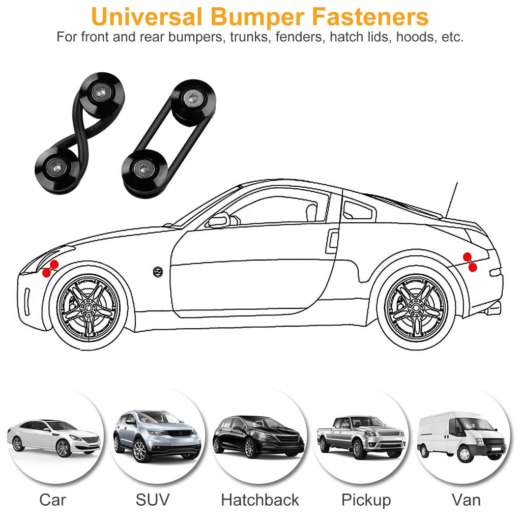 5-Set: Car Quick Release Bumper Fasteners