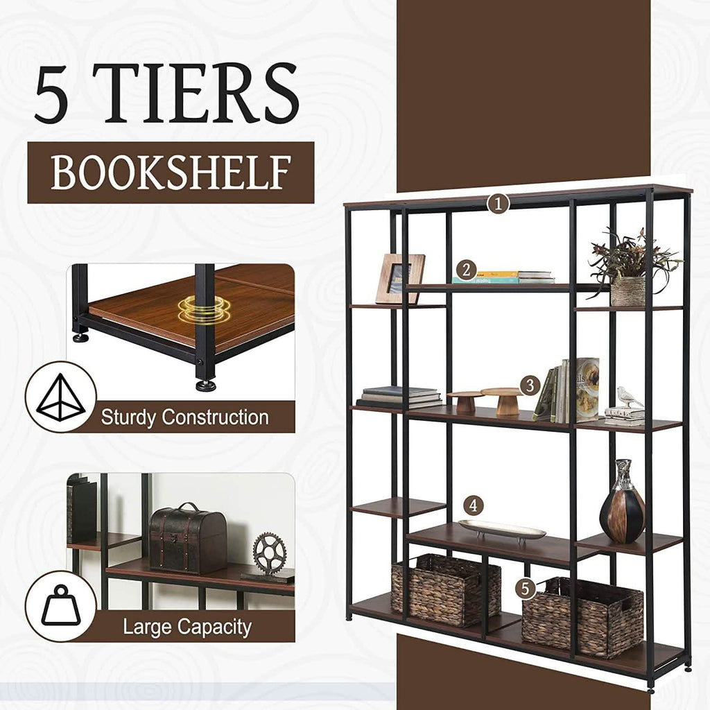 Bibliothèque haute à 5 niveaux pour chambre à coucher