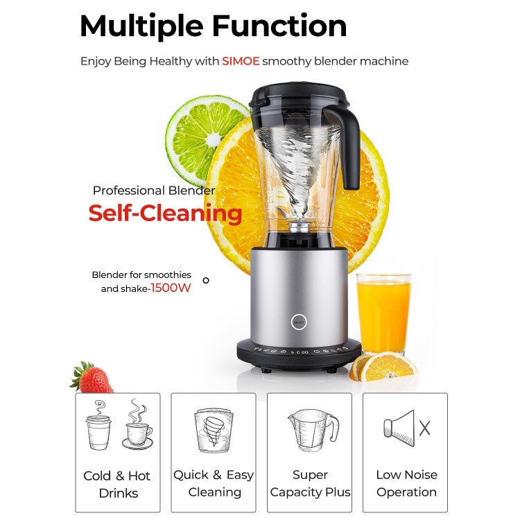 1500W Smoothie Maker Blender with 10 Speeds